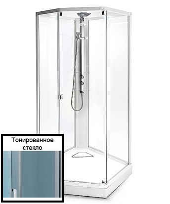 Душевая кабина IDO Showerama 8-5 4985123010 100x100 стекло тонированное,  профиль белый