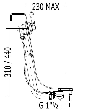 Слив-перелив Devon&Devon SFD74CR