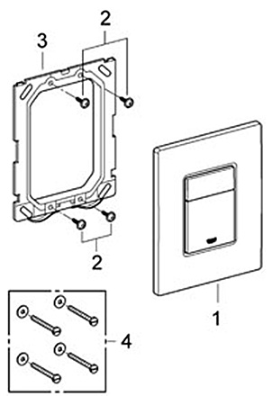 Кнопка смыва Grohe Skate Cosmopolitan 38732BR0 титаниум