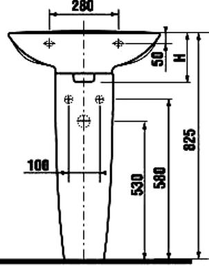 Пьедестал для раковины Jika Mio 8197130000001 белый