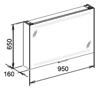 Шкаф-зеркало Keuco Edition 300 95 см