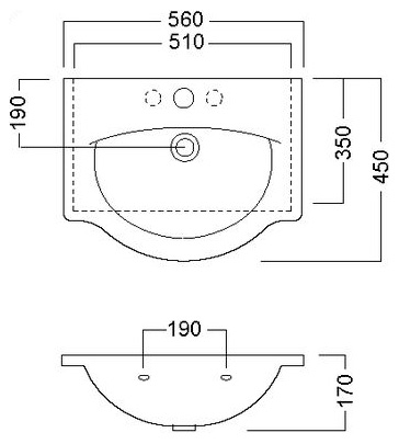 Раковина Hatria Sophie Y0HG01 56