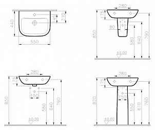 Пьедестал VitrA S20 5529B003-0156 для раковины
