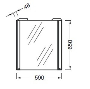 Зеркало Jacob Delafon Reve EB575-NF 60 см