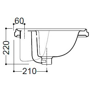Раковина Kerasan Retro 103001*1 62 с 1 отверстием под смеситель, белый