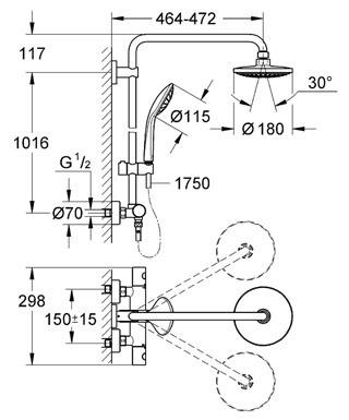 Душевая стойка Grohe Euphoria 27296001