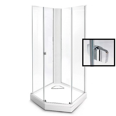Душевая кабина IDO Showerama 8-5 4985123010 100x100 стекло тонированное,  профиль белый
