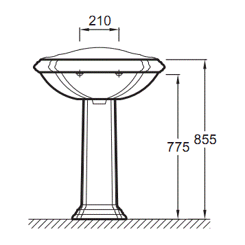 Раковина Jacob Delafon Portrait E1233-00 50