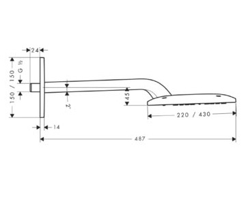 Верхний душ Hansgrohe Raindance 27372000 хром