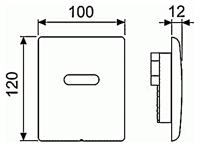Кнопка смыва Tece Planus Urinal  9242357 белая глянцевая