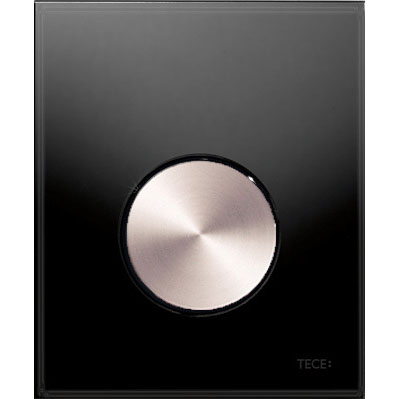 Кнопка смыва Tece Ambia Urinal 9242663 стекло черное, клавиша нержавеющая сталь