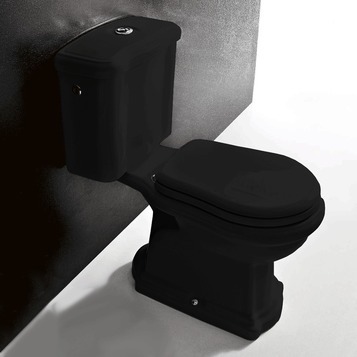 Крышка-сиденье Kerasan Retro 108504nerolucido/oro черный, золото с микролифтом