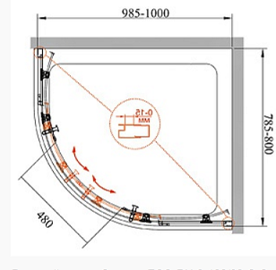 Душевой уголок Cezares Eco ECO-O-RH-2-120/90-P-Cr
