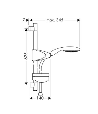 Душевой гарнитур Hansgrohe Raindance 27887000 хром