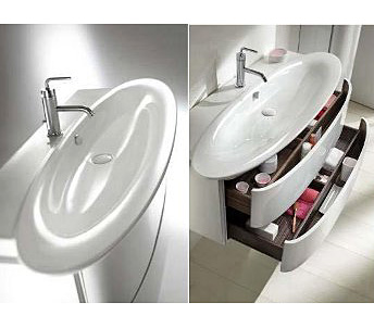 Тумба для комплекта Jacob Delafon Presquile EB1101-N21 130 см, 1 ящик, серый титан