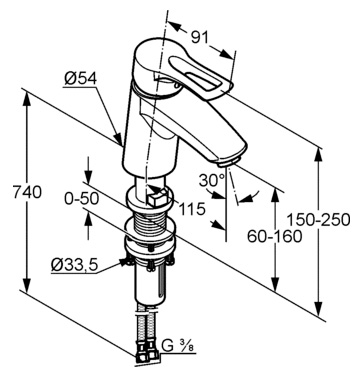 Смеситель Kludi MX 331840562 для раковины