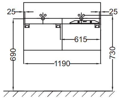 Мебель для ванной Jacob Delafon Terrace 120 см, мягкий черный