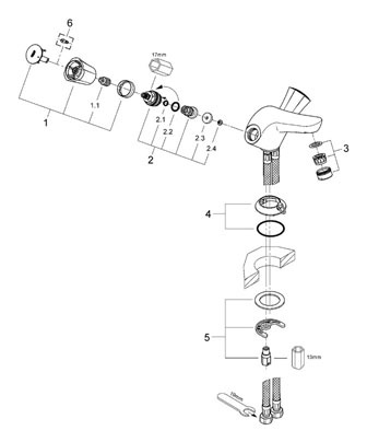 Смеситель Grohe Costa L 21100001 для раковины