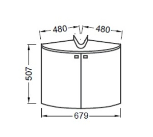 Мебель для ванной Jacob Delafon Odeon Up 70 см, угловая, серый антрацит
