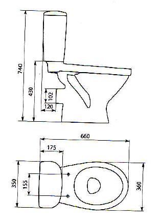 Унитаз-компакт Cersanit Trento S-KO-TR011-3/6-PL-w микролифт