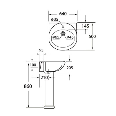 Пьедестал для раковины BelBagno Gala BB1078P