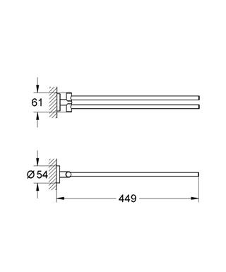 Полотенцедержатель Grohe Essentials 40371000 двойной
