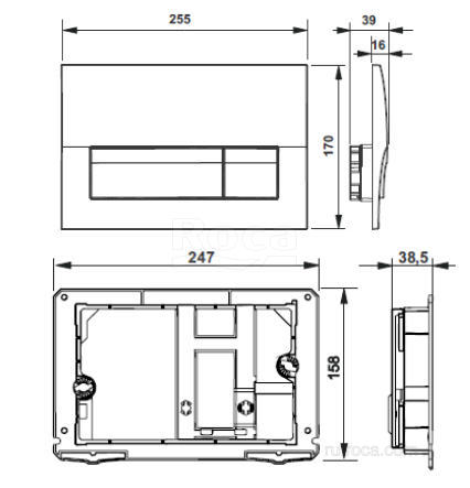 Кнопка смыва Roca Active 8901170B0 белый