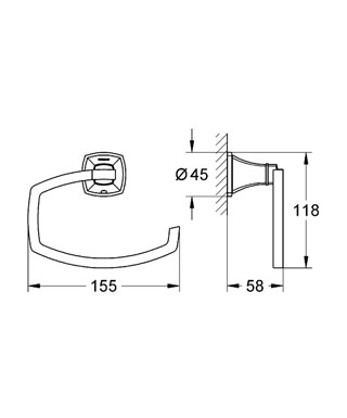 Держатель туалетной бумаги Grohe Grandera 40625000