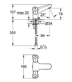 Смеситель Grohe Costa L 21100001 для раковины