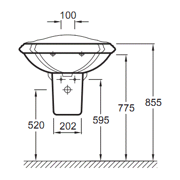 Раковина Jacob Delafon Portrait E1214-00 70