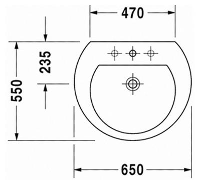 Раковина Duravit Darling New 2621650000  65