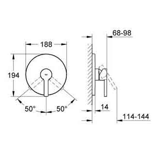 Смеситель Grohe Lineare 19296000 для душа