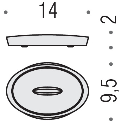 Мыльница Colombo Plus W4940.NM настольная, черный матовый