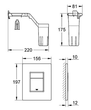 Кнопка смыва Grohe Skate Cosmopolitan Set Fresh 38805000