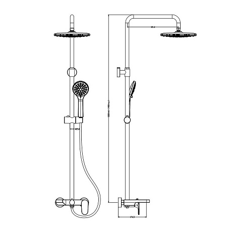 Душевая стойка Boheme Spectre 458-CR хром