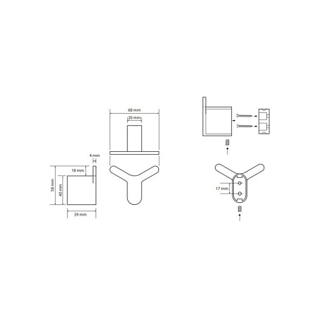 Крючок Bemeta Organic 157106211 двойной
