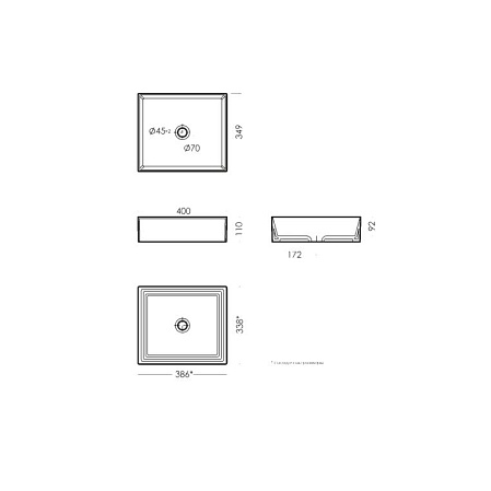 Раковина Sanita Luxe Novel Slim 40 NOV40SLWB01S