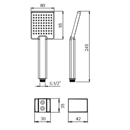Душевая лейка Palazzani 9910D410G хром