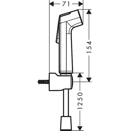 Гигиенический душ Hansgrohe Bidette S 29234000 хром