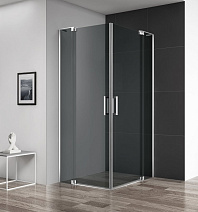 Душевой уголок Cezares Slider SLIDER-AH-2-80/90-100/110-GRIGIO-Cr серый/профиль хром
