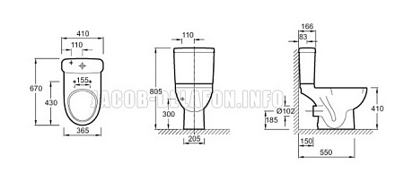 Бачок для унитаза Jacob Delafon Odeon Up E4708--00