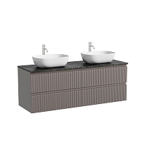 Тумба с раковиной и столешницей Sancos Snob T 140 SNT70SM+TT140A1X Doha Soft/Black Sky