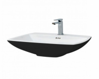 Раковина ArtCeram Jazz JZL003 01;50 черный глянцевый/белый глянцевый