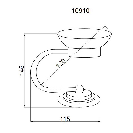 Мыльница Boheme Murano 10910-CR настольная, хром