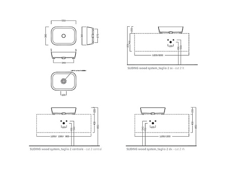 Раковина Hatria Happy Hour A0Y2A008 50х38 антрацит