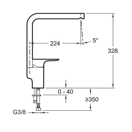 Смеситель Jacob Delafon Aleo E72360-CP для раковины