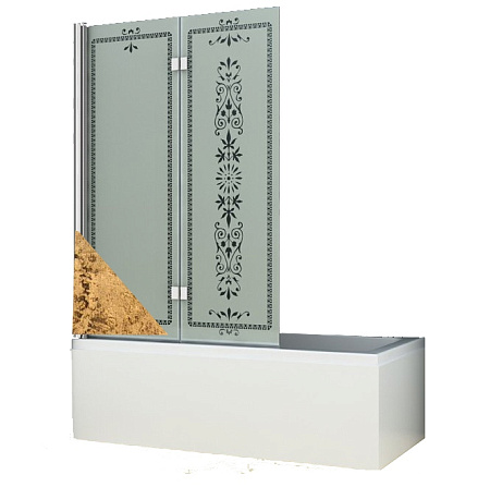 Шторка на ванну Cezares Royal Palace V 21 120/145 PP Br