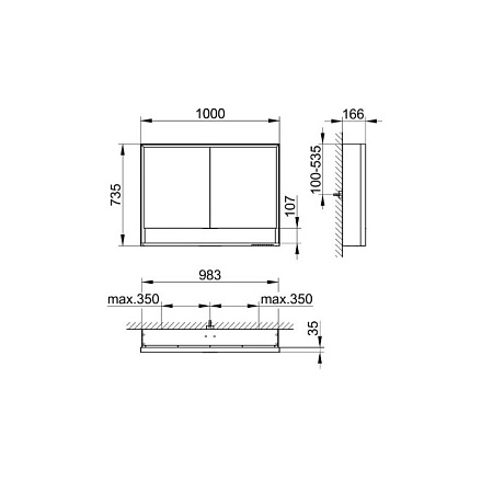 Шкаф-зеркало Keuco Royal Lumos 14304171301 100 см