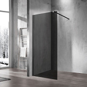 Душевая перегородка Vincea Walk-In VSW-1H100CGB тонированное/черный матовый