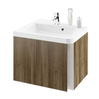 Тумба с раковиной Ravak 10° SD 650 L X000000747 подвесная, тёмный орех